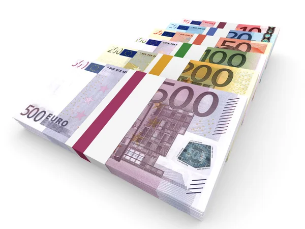 Verschiedene Euro-Banknoten. — Stockfoto