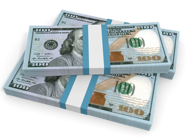 Новые 100 долларов банкноты фон . — стоковое фото