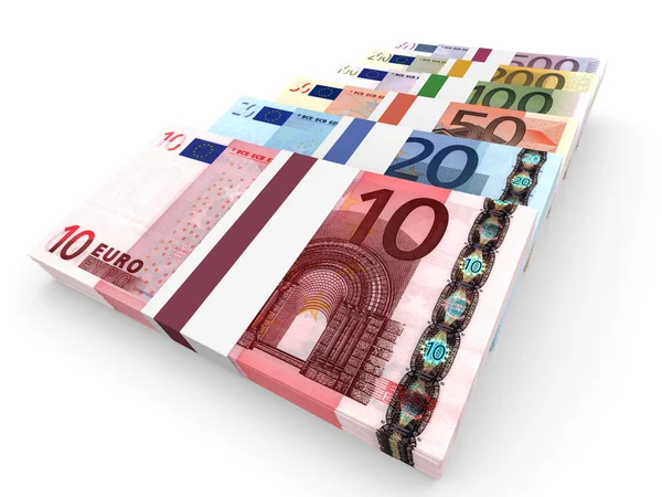 Banconote in euro diverse . — Foto Stock