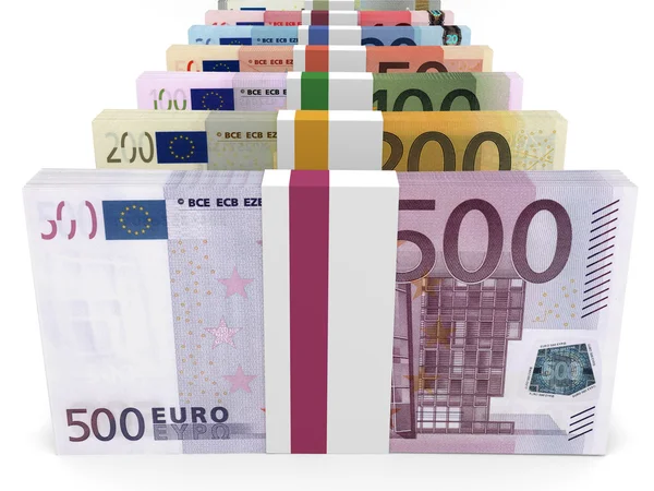 Diferentes billetes en euros . —  Fotos de Stock