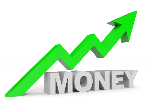 Vytvoření grafu peníze šipka nahoru. — Stock fotografie