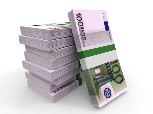Fondo de 100 billetes en euros. —  Fotos de Stock