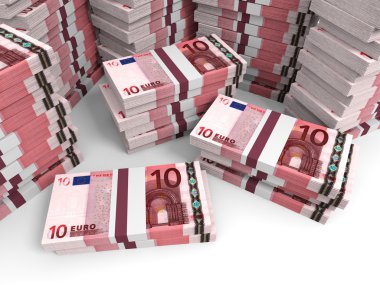 On Euro 'luk banknotlar.