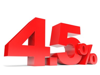 Kırmızı dört nokta beş yüzde. 4.5 yüzde indirim.