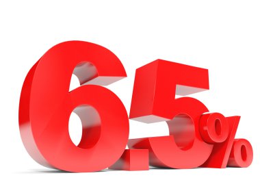 Kırmızı altı nokta beş yüzde. Yüzde 6,5 indirim.