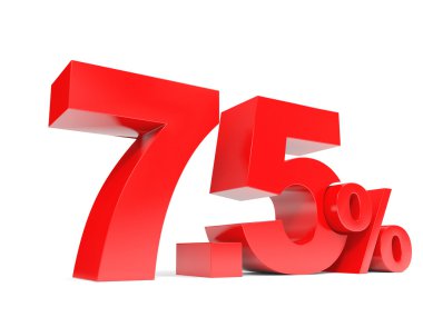 Kırmızı yedi nokta beş yüzde. 7.5 yüzde indirim.