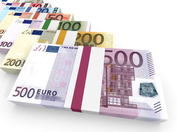 Verschiedene Euro-Banknoten. — Stockfoto