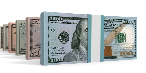 Different dollar bank notes. — Stock Photo, Image