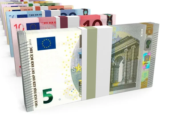 Verschillende Euro bankbiljetten. — Stockfoto