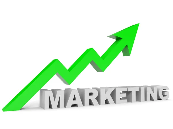 Graph up marketing arrow. — Stock Photo, Image