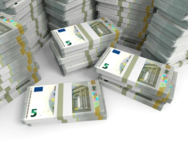 Cinq billets en euros Contexte . — Photo