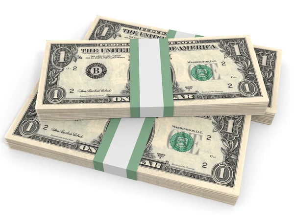 En dollar sedlar bakgrund. — Stockfoto