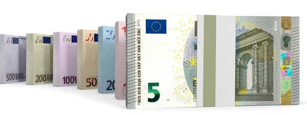 Různé Euro bankovek. — Stock fotografie