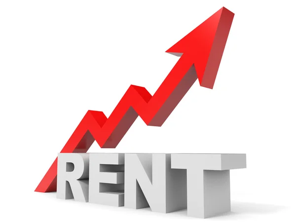 Graph up rent arrow. — Stock Photo, Image