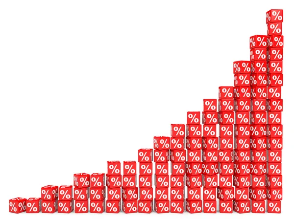 Discount. Red cubes. — Stock Photo, Image