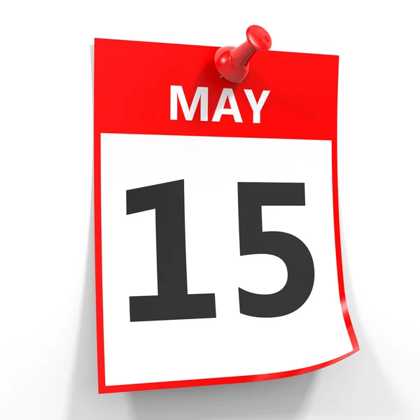 15 5 月赤いピンでシートをカレンダーします。. — ストック写真