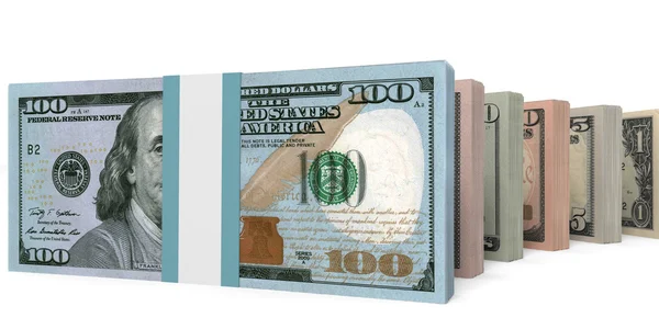 Банкноты в разных долларах . — стоковое фото