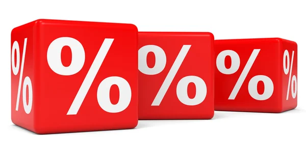 Discount. Red cubes. — Stock Photo, Image