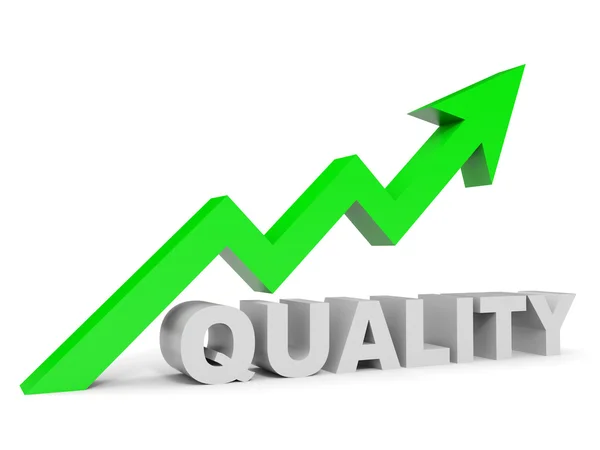 Graph up quality arrow. — Stock Photo, Image