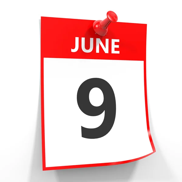 1 月2 日日历板料用红色别针 图库照片 C Icreative3d