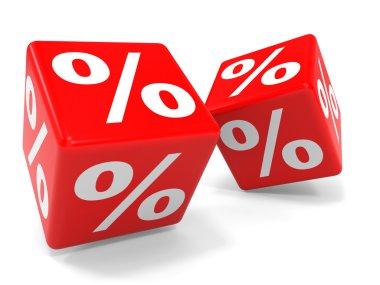 İndirim. Kırmızı küpler.