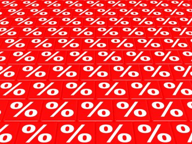 İndirim. Kırmızı küpler.