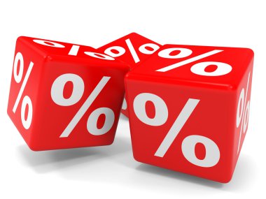 İndirim. Kırmızı küpler.