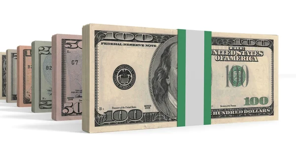 Diferentes billetes de dólar . —  Fotos de Stock