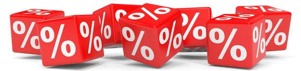 Discount. Red cubes. — Stock Photo, Image