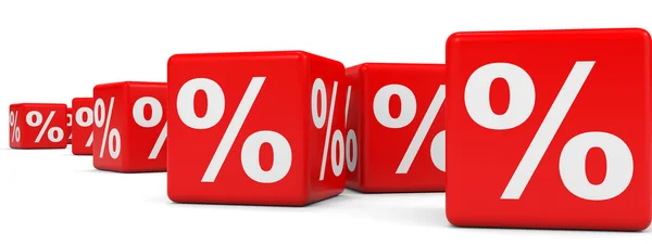 İndirim. Kırmızı küpler.