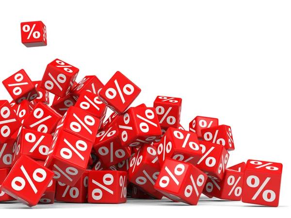 Discount. Red cubes. — Stock Photo, Image