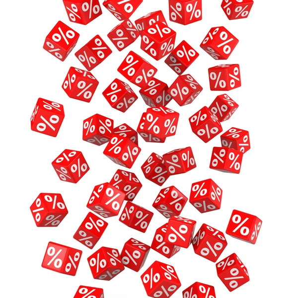 Discount. Red cubes. — Stock Photo, Image