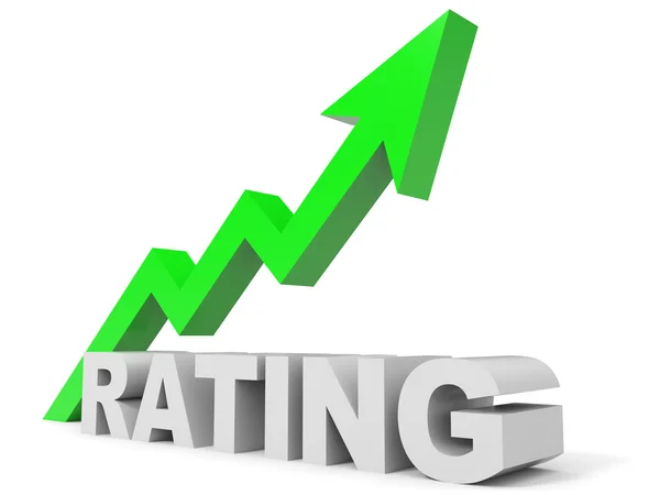Graph up rating arrow. — Stock Photo, Image