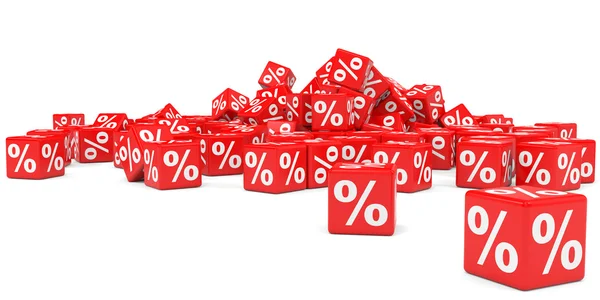 Discount. Red cubes. — Stock Photo, Image