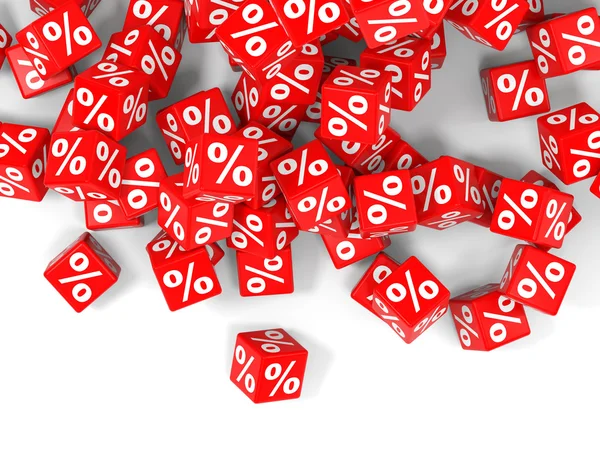 Discount. Red cubes. — Stock Photo, Image