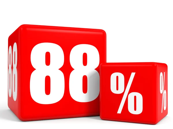 Red sale cubes. Eighty eight percent discount. — Stock Photo, Image