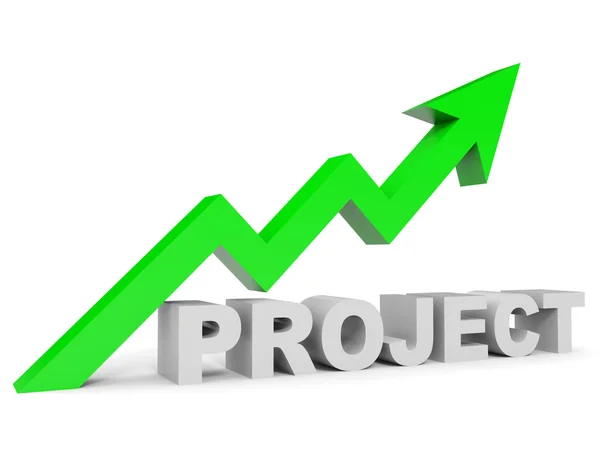 Graph up project arrow. — Stock Photo, Image