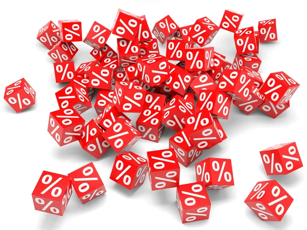 Discount. Red cubes. — Stock Photo, Image