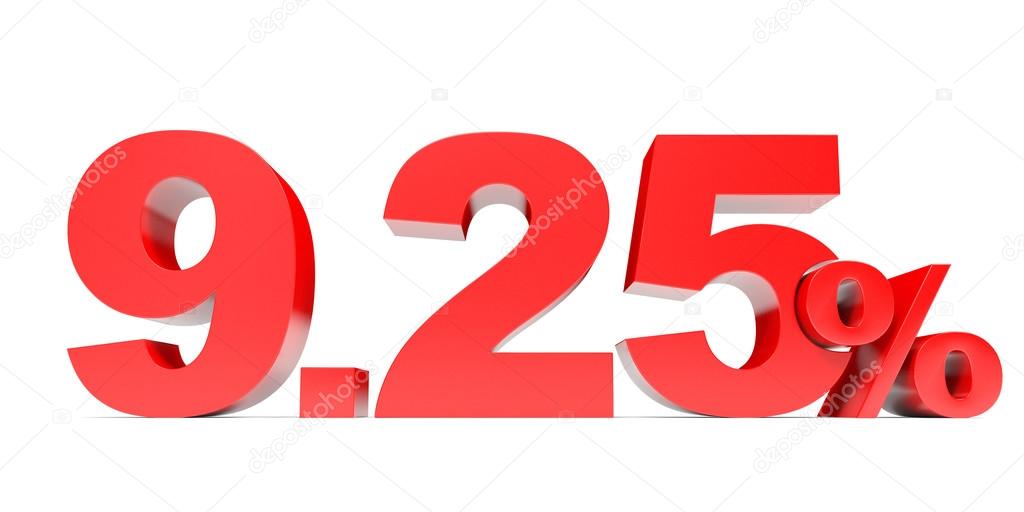 Red Nine Point Two Five Percent Off Discount 9 25 Percent Stock Photo Image By C Icreative3d