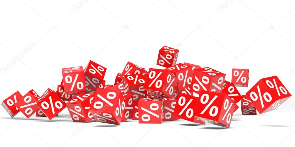 Discount. Red cubes.
