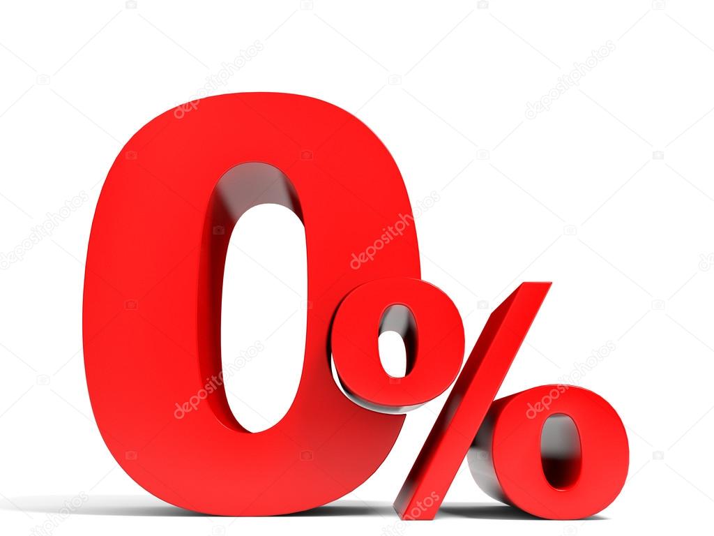 Red zero percent off. Discount 1%. 