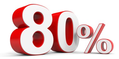 Yüzde 80'i kapalı indirim.