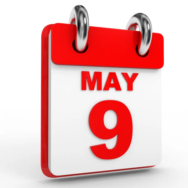 9 may calendar on white background. — Stock Photo, Image