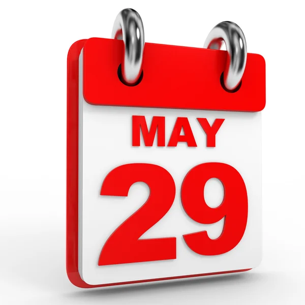 29 may calendar on white background. — Stock Photo, Image