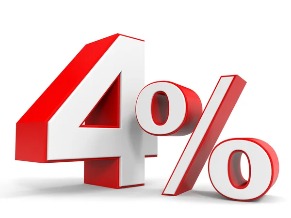 Discount 4 percent off. — Stock Photo, Image