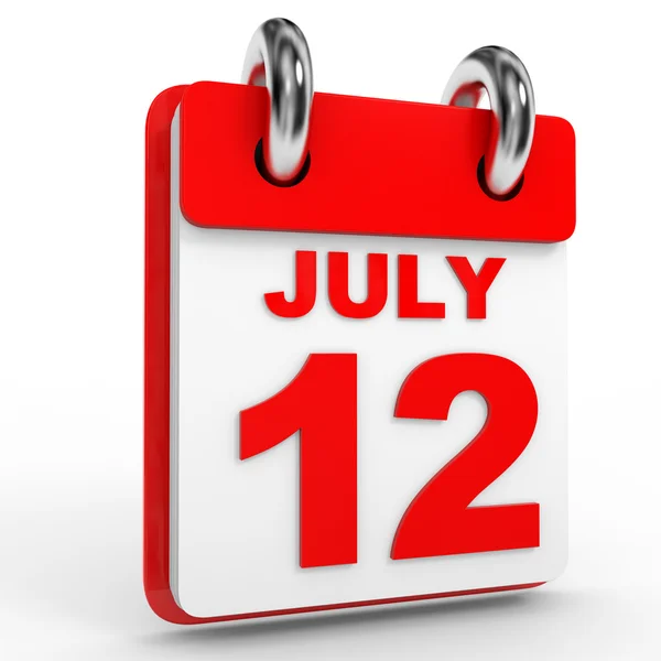 Images july calendar 1 july calendar on white background. — Stock