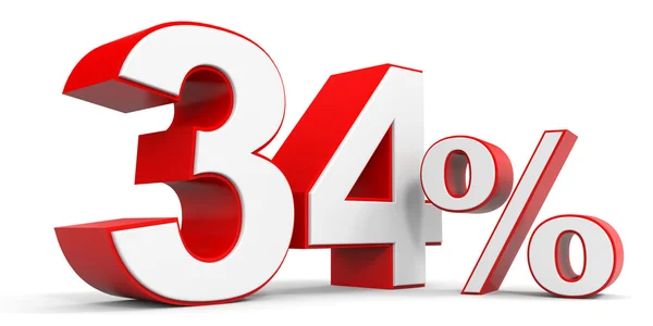 Discount 34 percent off. — Stock Photo, Image