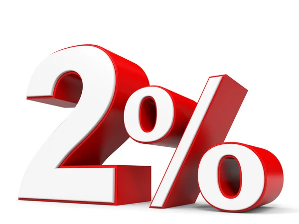 Discount 2 percent off. — Stock Photo, Image