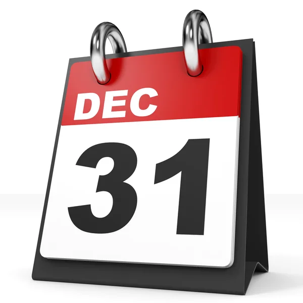 Ημερολόγιο σε άσπρο φόντο. 31 Δεκεμβρίου. — Φωτογραφία Αρχείου