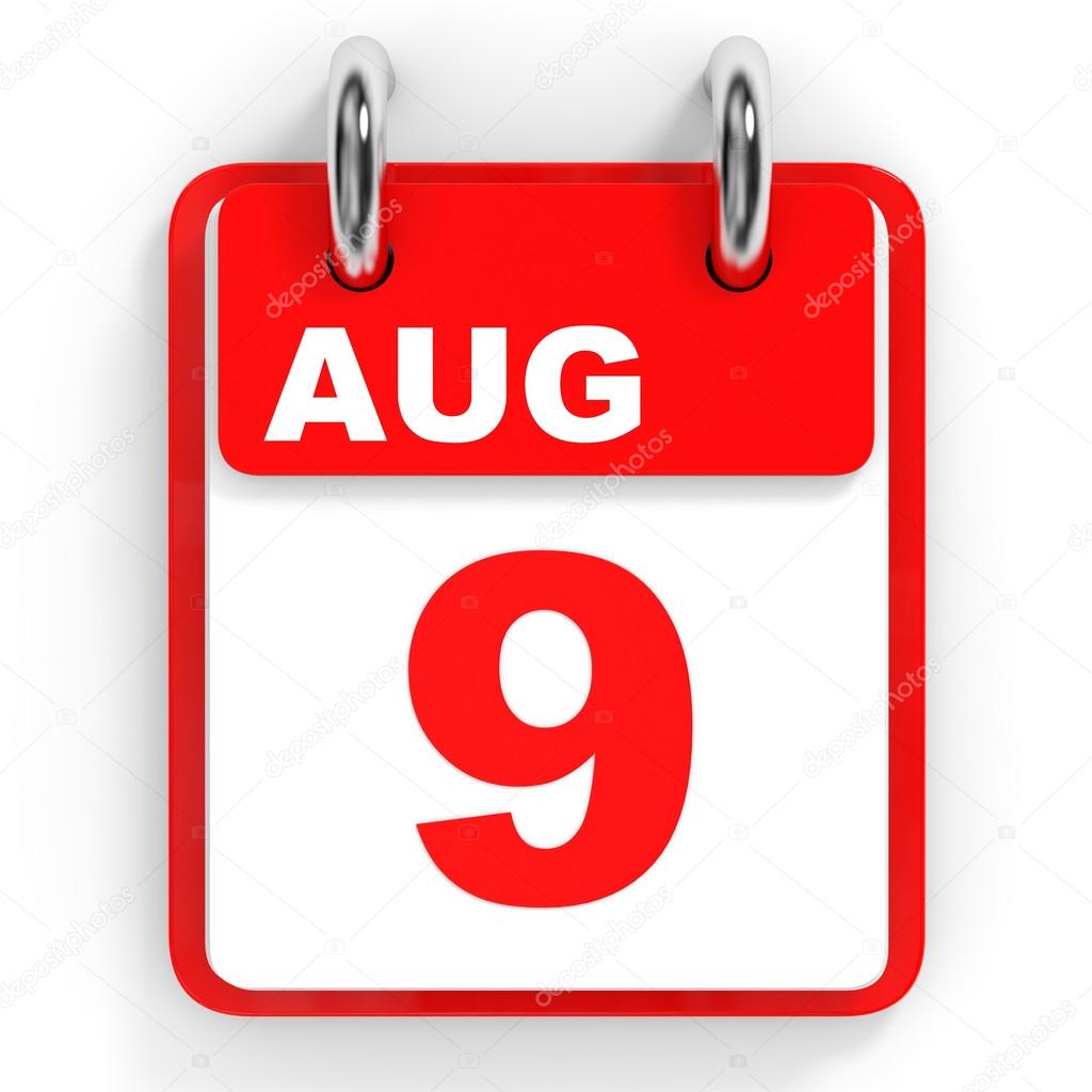 Calendar On White Background 9 August Stock Photo Image By C Icreative3d Calendar On White Background 9 August Stock Photo Image By C Icreative3d
